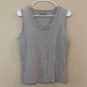 Chic Silver Sleeveless Tank Top